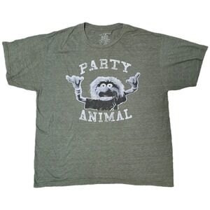 Muppets Animal Party Animal T Shirt Mens XL Heathered Green Mad Engine (R)